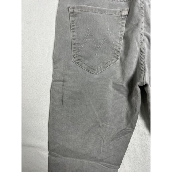 Mother Jeans Size 25 Looker Ankle Fray Gray Gravel Stretch 26x28 Casual Raw Hem - Picture 6 of 12